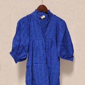 Never a Wallflower High Neck Dress Cobalt Blue Midi